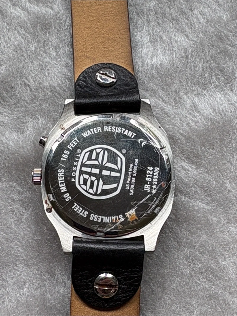Rare Fossil Big Tic Kaleido Watch jr-8124 Changing Green to Blue Face